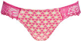 Thumbnail for your product : Wet Seal Heart Print Lace Trim Thong