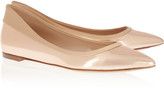 Thumbnail for your product : Gianvito Rossi Metallic leather point-toe flats