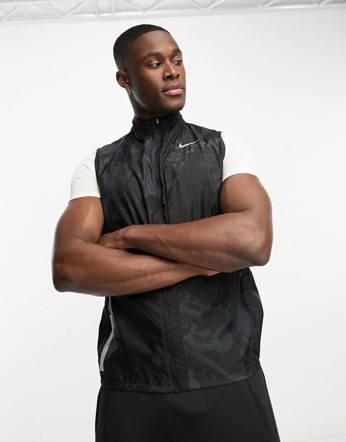 nike men's vest black