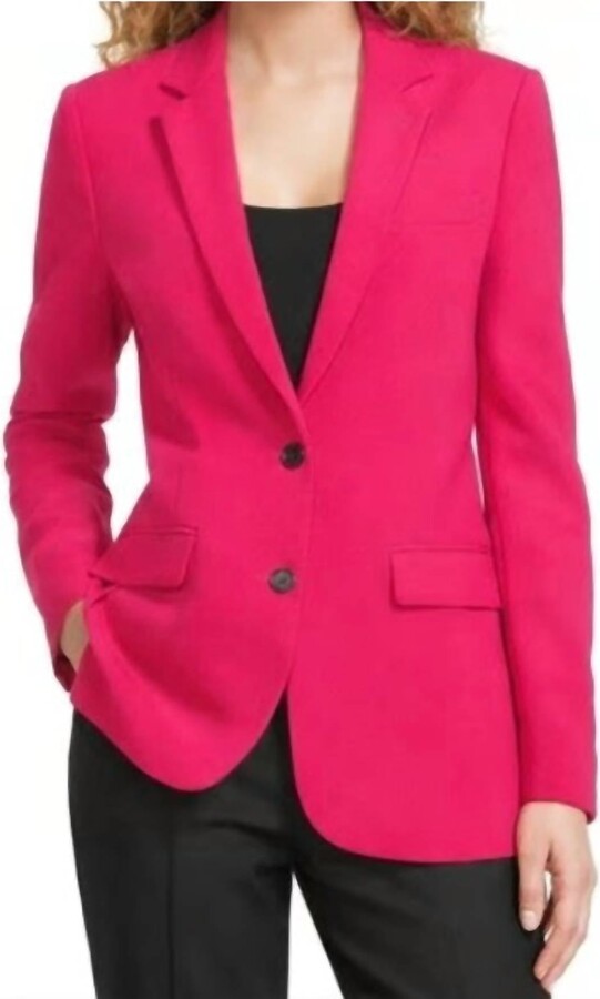 The Kooples Notch Lapel Blazer In Pink