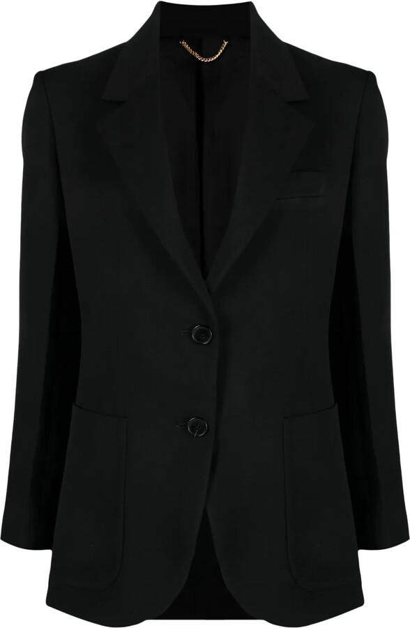Victoria Beckham Gabardine Single-Breasted Blazer