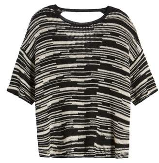 Eileen Fisher Stripe Organic Linen & Cotton Sweater