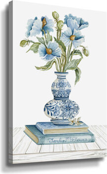 ArtWall Delft Blue Floral II Gallery