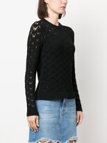 Thumbnail for your product : RED Valentino Open-Knit Crew-Neck Jumper