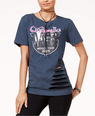Bioworld Juniors' Cinderella Ripped Graphic T-Shirt
