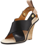 Thumbnail for your product : Chloé Crisscross Cantilever Runway Wedge, Black
