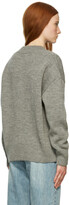 Thumbnail for your product : Ami Alexandre Mattiussi Grey Knit Oversize V-Neck Sweater