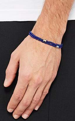Luis Morais Men's Beaded Double-Wrap Bracelet - Blue