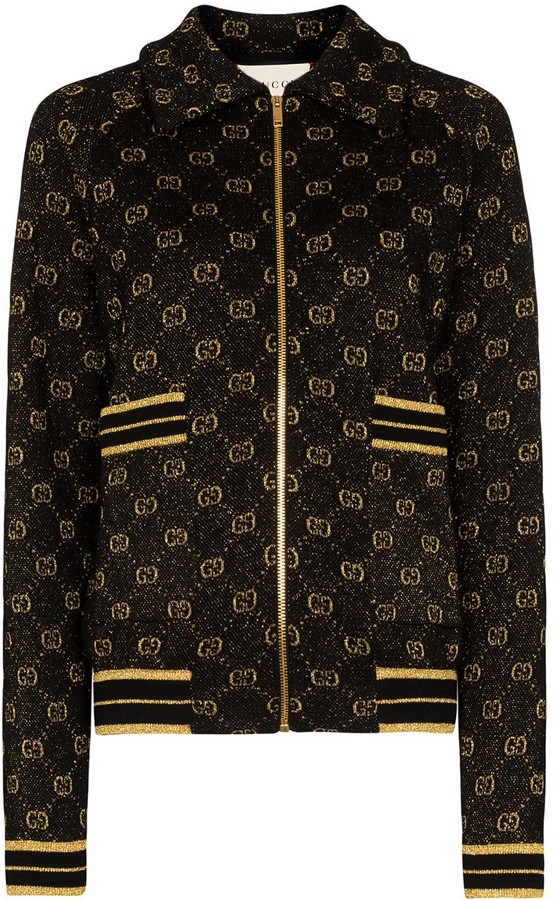Gucci GG pattern zip-up cardigan - ShopStyle