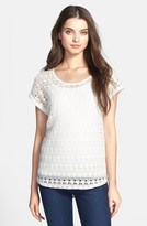 Thumbnail for your product : Vince Camuto Foiled Lace Top