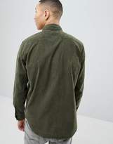 Thumbnail for your product : Abercrombie & Fitch Buttondown Fine Cord Shirt Regular Fit in Olive