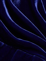 Thumbnail for your product : Rasario Velvet Draped Corset Midi Dress