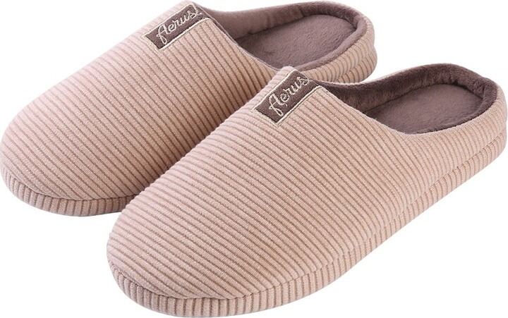 Women Cozy Classic Plush Slip On Memory Foam Bedroom Slipper