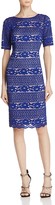 Thumbnail for your product : Adrianna Papell Short-Sleeve Lace Sheath Dress