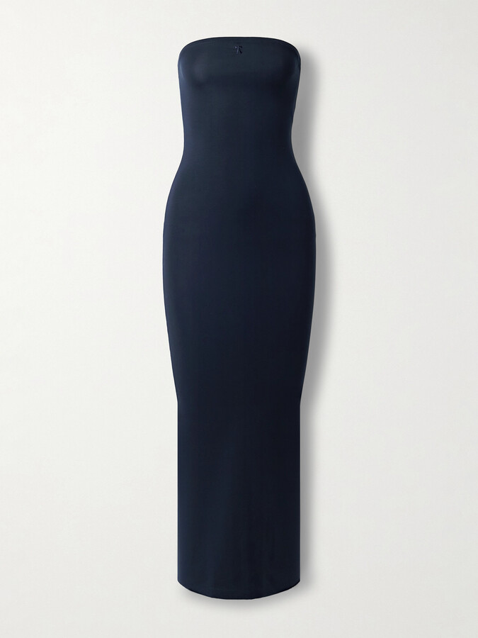 THE PARK - Kate Strapless Stretch-microtencel™ Jersey Midi Dress - Blue