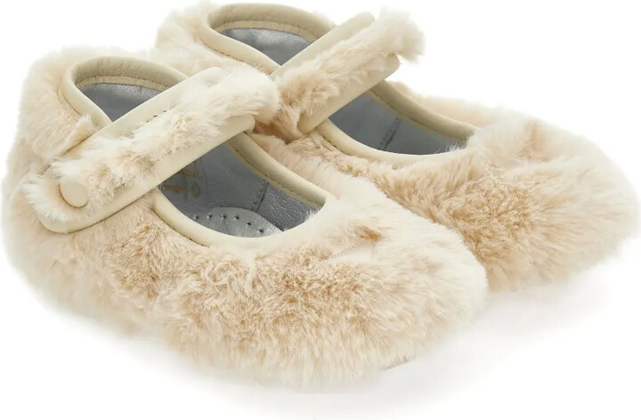 Faux-Fur Ballerinas
