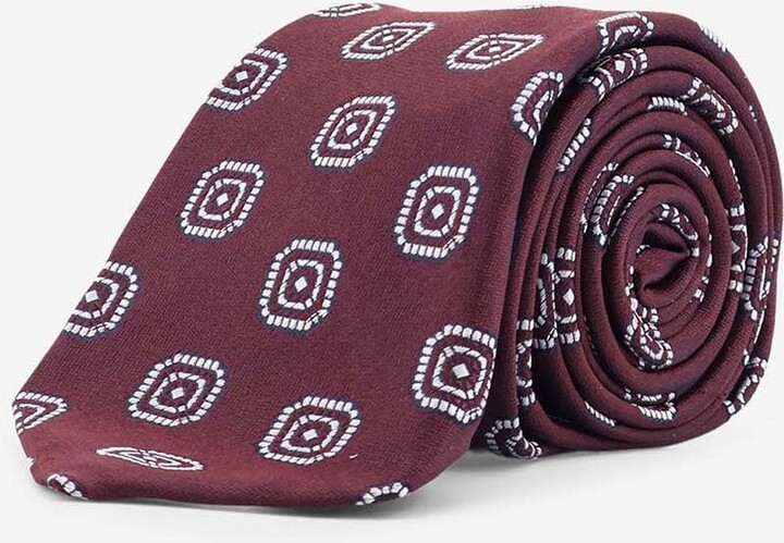 Kiton Ciro Paone Pattern Silk Tie