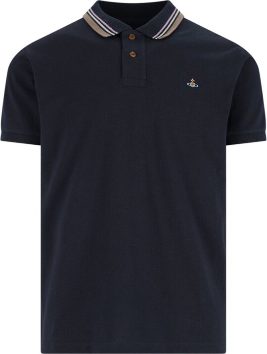 Vivienne Westwood Short Sleeved Orb-Embroidered Polo Shirt