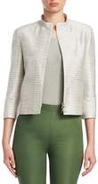 Thumbnail for your product : Akris Punto Striped Silk Elbow-Sleeve Jacket