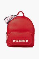 Thumbnail for your product : Love Moschino Appliqued faux leather backpack