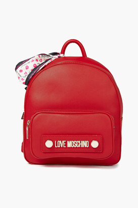 Love Moschino Appliqued faux leather backpack