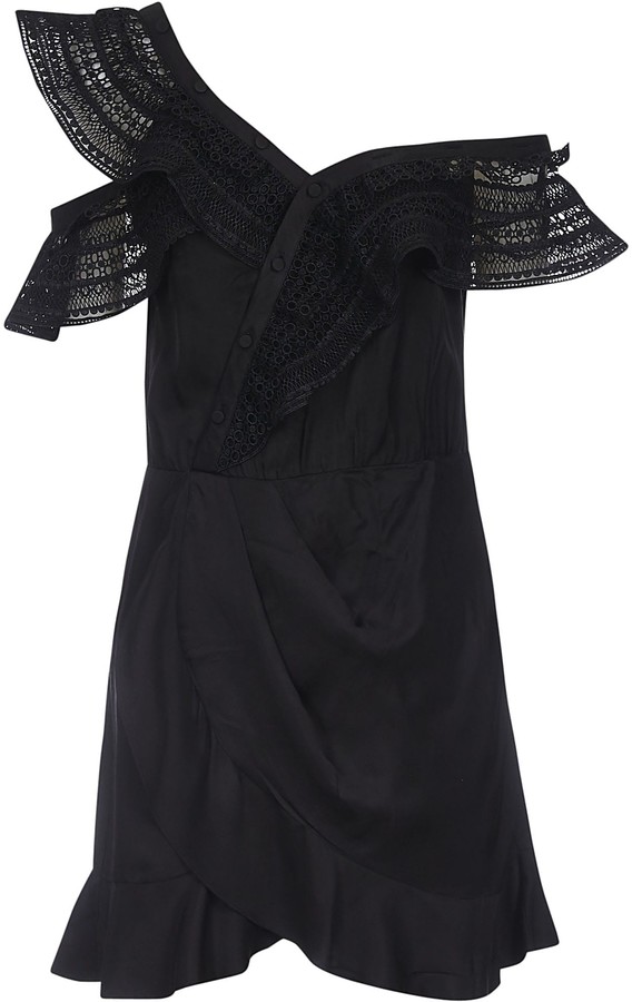 self portrait asymmetric dress