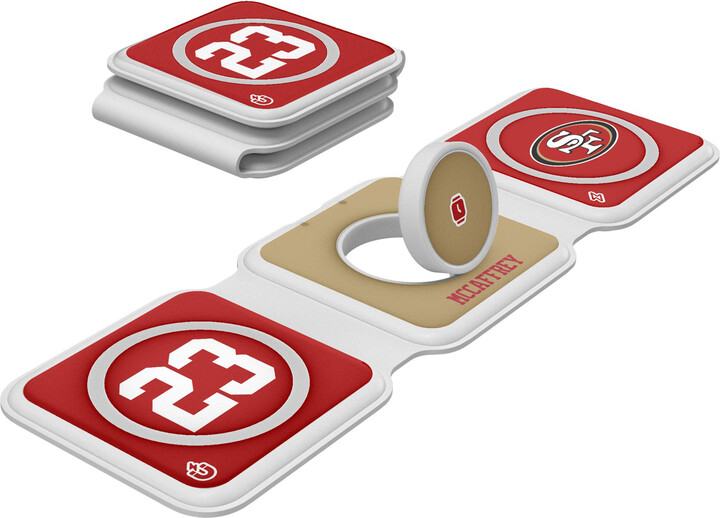 Keyscaper Christian McCaffrey San Francisco 49ers 3-in-1 Foldable Charger