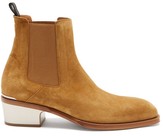 Thumbnail for your product : Alexander McQueen Silver-cap Suede Chelsea Boots - Brown