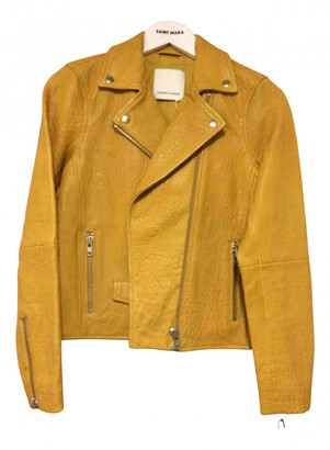 Samsoe & Samsoe Yellow Leather Jackets - ShopStyle