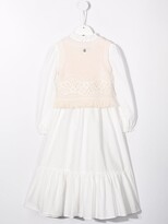 Thumbnail for your product : Ermanno Scervino Cotton-Wool Panelled Dress