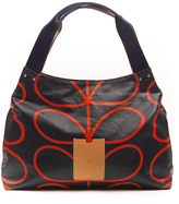 Thumbnail for your product : Orla Kiely Classic Zip Shoulder Bag - Navy Linear Stem