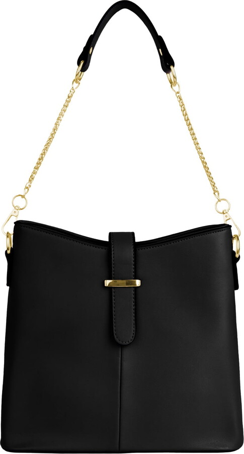 Vangoddy Women Buckle Tote Medium Handbag