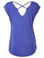 Thumbnail for your product : Jeanswest Josie Lattice Back Tee-Ultra Marine-XS
