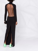 Thumbnail for your product : Mônot Open-Back High-Neck Cut-Out Evening Gown