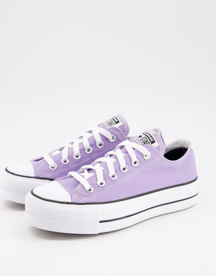 Converse Chuck Taylor All Star Ox Lift sneakers in washed lilac - ShopStyle
