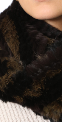 Jocelyn Knitted Fur Infinity Scarf