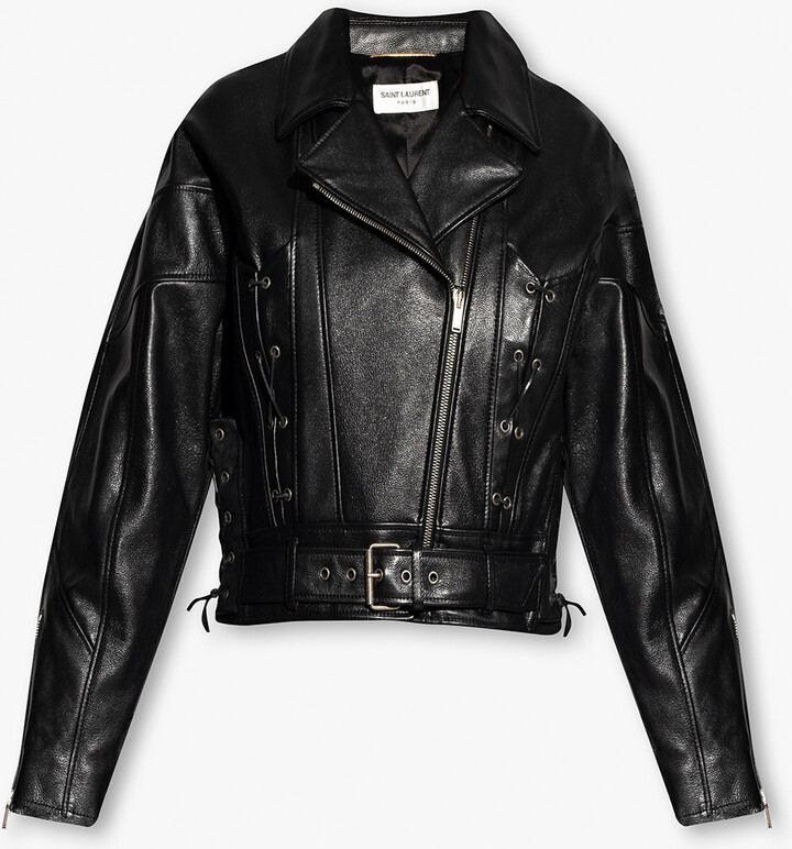 Gellar Longline Leather Jacket Black Womens MATCHESFASHION Women Clothing Jackets Leather Jackets 