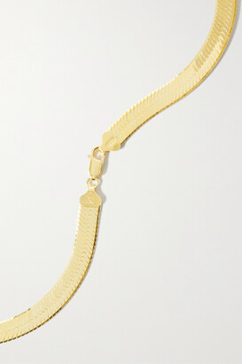 Loren Stewart Bronte Herringbone Gold Vermeil Necklace - one size