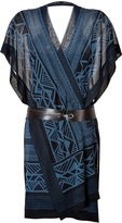 Thumbnail for your product : Donna Karan Printed Silk Wrap Dress Gr. 8