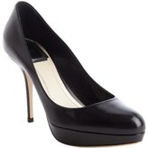 Thumbnail for your product : Christian Dior black leather platform pumps