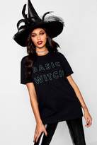 Thumbnail for your product : boohoo Petite Halloween Basic Witch Glow In The Dark T-Shirt