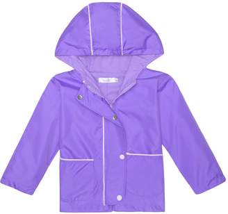Arshiner Girl's Waterproof Raincoat Switchback Rain Jacket 90