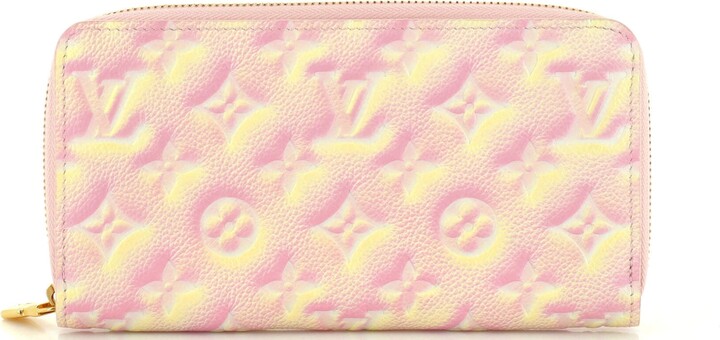 Louis Vuitton Pink Monogram Empreinte Leather Zippy Wallet Louis