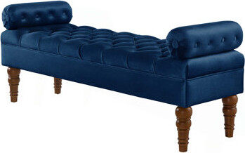 House of Hampton Long bed Bench for BedroomUpholstered Window Bench with Tufted ButtonEntryway BenchBolster Bench for Living Room