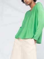 Thumbnail for your product : Lamberto Losani V-Neck Cropped-Sleeve Jumper