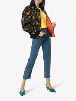 Thumbnail for your product : Gucci Ladies Black Floral Wool Bouquets Nylon Jacket, Size: 38