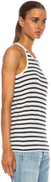 Thumbnail for your product : Alexander Wang T by Stripe Linen Cotton Tank