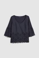 Thumbnail for your product : Next Womens Blue Embroidered Long Sleeve Top