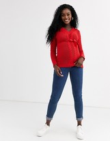 Thumbnail for your product : Mama Licious Mamalicious v neck cable jumper