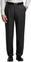 Thumbnail for your product : Brooks Brothers Madison Fit Pleat-Front Flannel Trousers